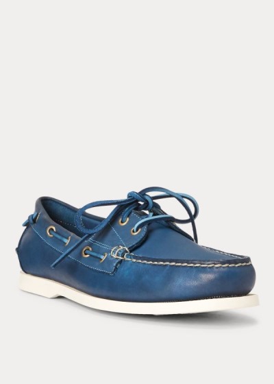 Men's Polo Ralph Lauren Merton Leather Boat Shoes | 569207HZT